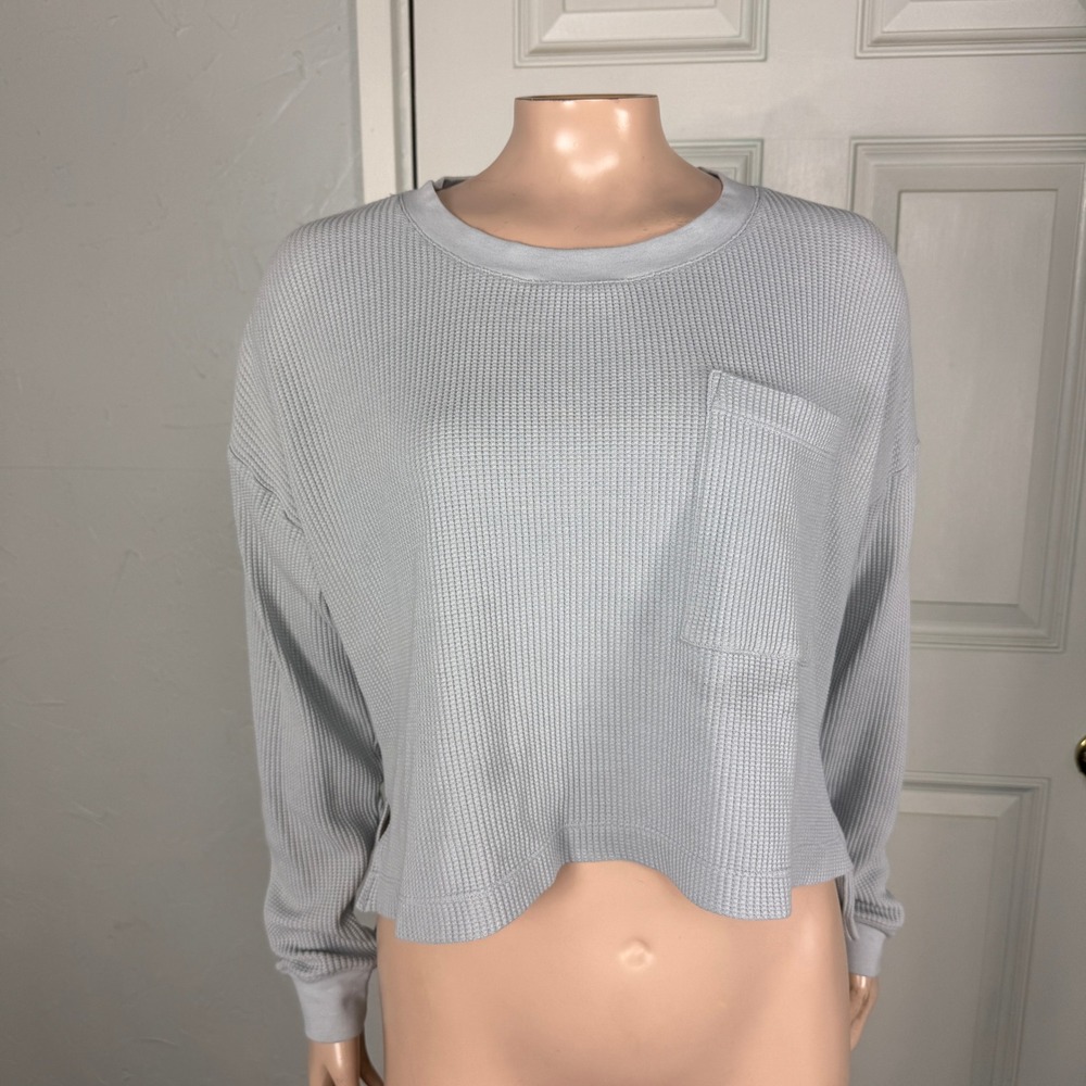 Lunya Repair Thermal Women's Shirt XS/S Pocket tee Waffle Knit Cotton Pima EE20